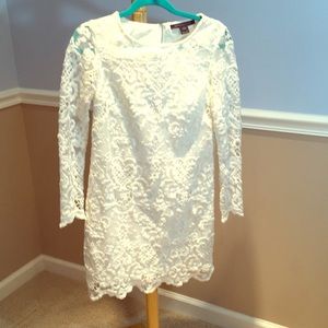 French Connection White Lace Dress